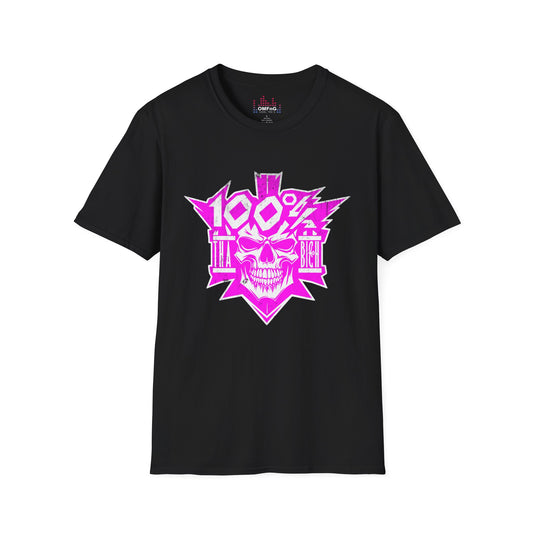 Badass Skull Tee — Neon Pink