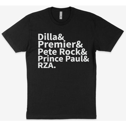 Old School Bundle - Yauch, Diamond, and Horovitz (Beastie Boys) shirt, as well as a Dilla, Premier, Pete Rock, Prince Paul, and RZA shirt