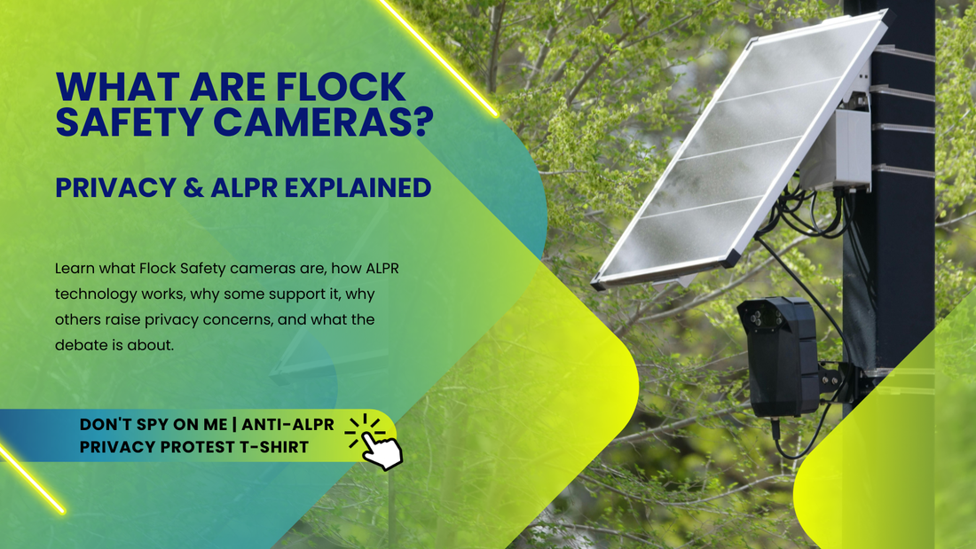 Flock Safety automated license plate reader camera used for vehicle identification and public safety.