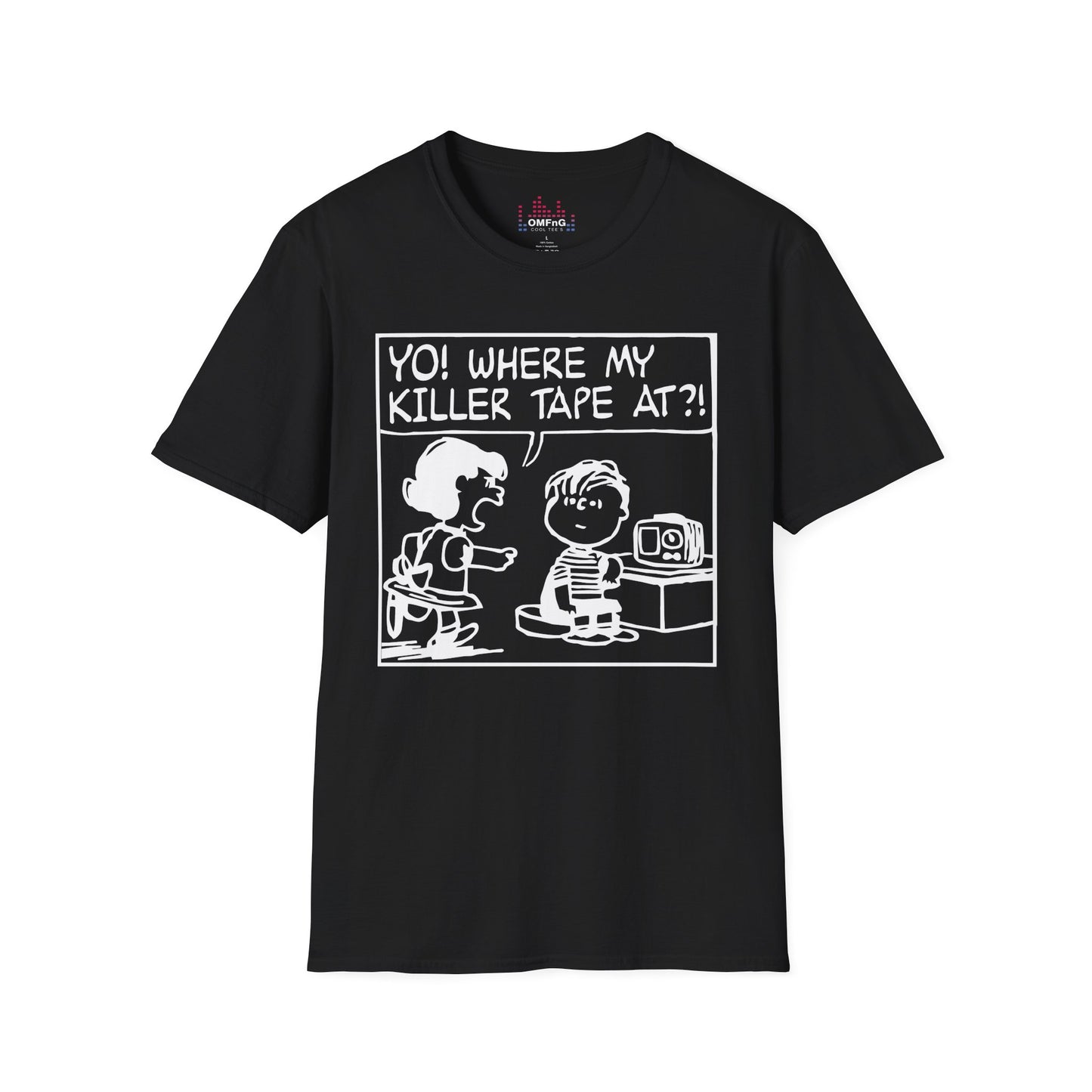 Yo! Where My Killer Tape At?! Tee | Retro Hip-Hop Graphic Shirt | OMFnG
