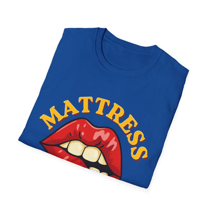 T-Shirt — 'Mattress Actress' Red Lips Graphic Tee | Funny Bedtime & Theater Gift
