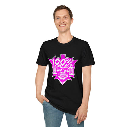 Badass Skull Tee — Neon Pink