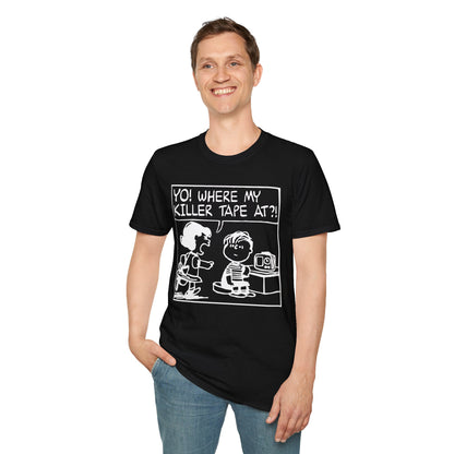 Yo! Where My Killer Tape At?! Tee | Retro Hip-Hop Graphic Shirt | OMFnG
