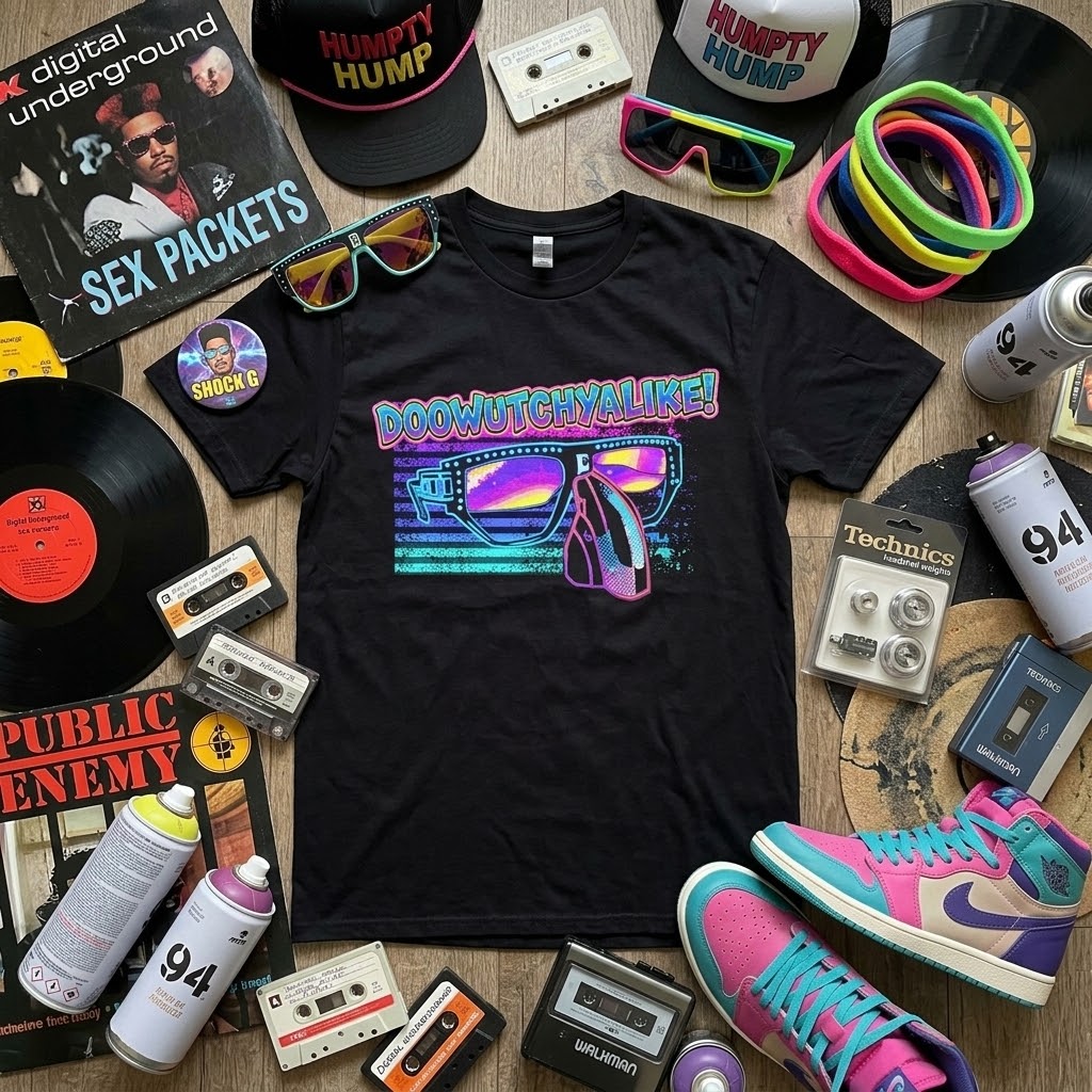 Doowutchyalike T-Shirt | Retro 80s Graphic Tee & Hip-Hop Streetwear | OMFnG
