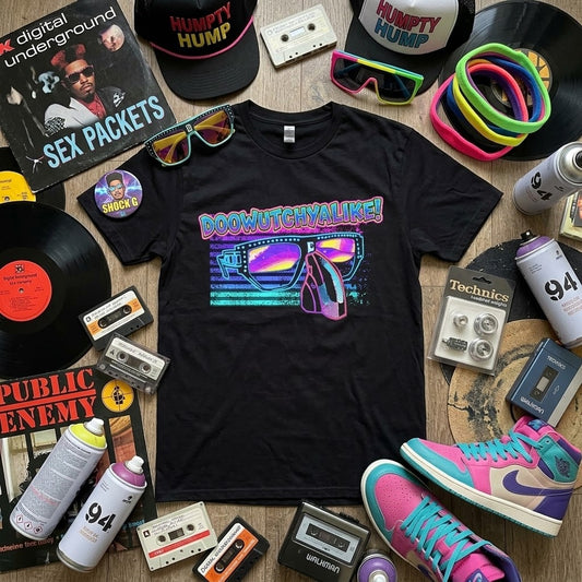 Doowutchyalike T-Shirt | Retro 80s Graphic Tee & Hip-Hop Streetwear | OMFnG