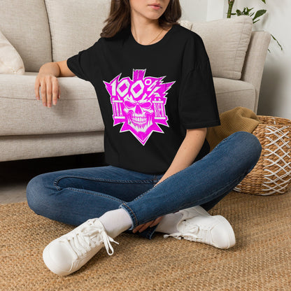 Badass Skull Tee — Neon Pink