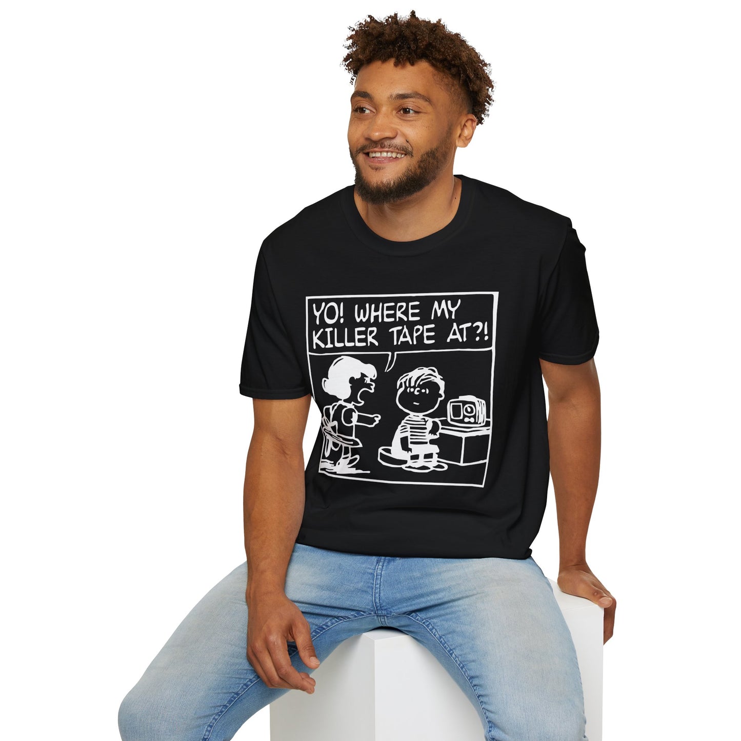 Yo! Where My Killer Tape At?! Tee | Retro Hip-Hop Graphic Shirt | OMFnG
