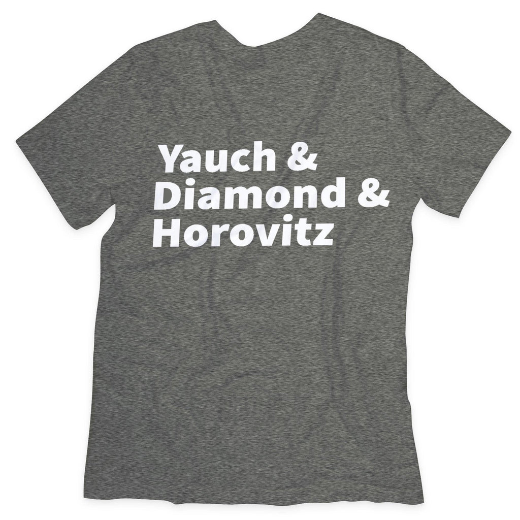 Yauch & Diamond & Horovitz (Beastie Boys) Dark Heather Gray Tee - OMFnG Tee's