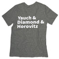 Yauch & Diamond & Horovitz (Beastie Boys) Dark Heather Gray Tee - OMFnG Tee's