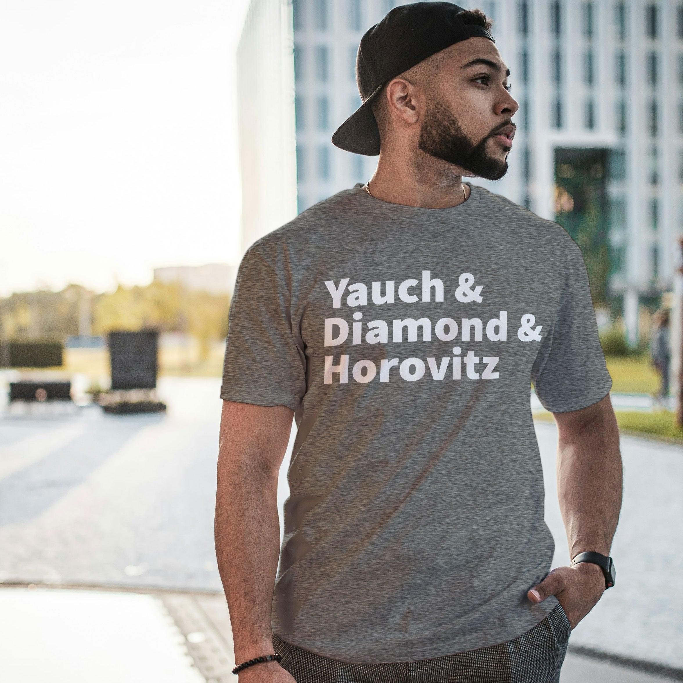 Yauch & Diamond & Horovitz (Beastie Boys) Dark Heather Gray Tee - OMFnG Tee's