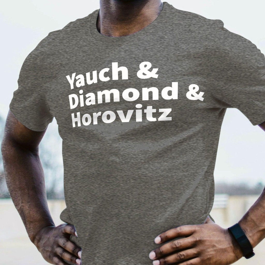 Yauch & Diamond & Horovitz (Beastie Boys) Dark Heather Gray Tee - OMFnG Tee's