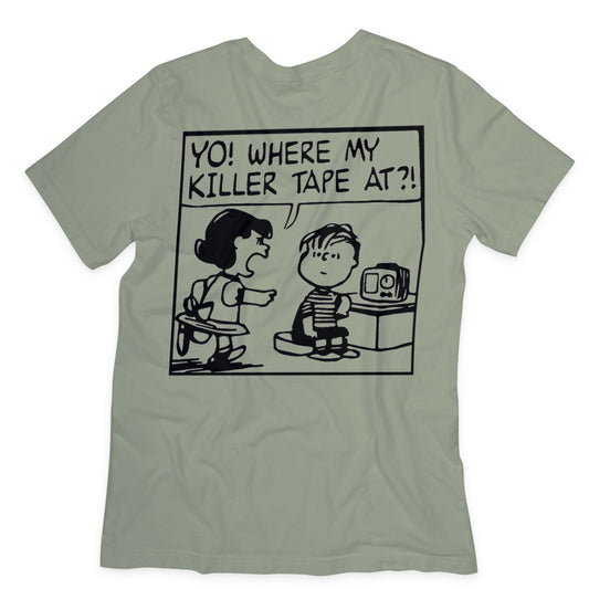 Yo! Where My Killer Tape At?! Beige Wu-Tang Inspired Peanuts Shirt