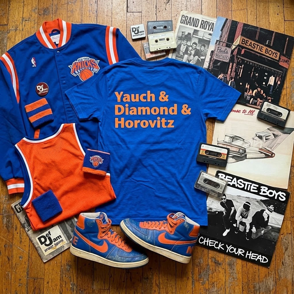 Yauch • Diamond • Horovitz Tee New York Knicks Colors (Blue & Orange) Tee