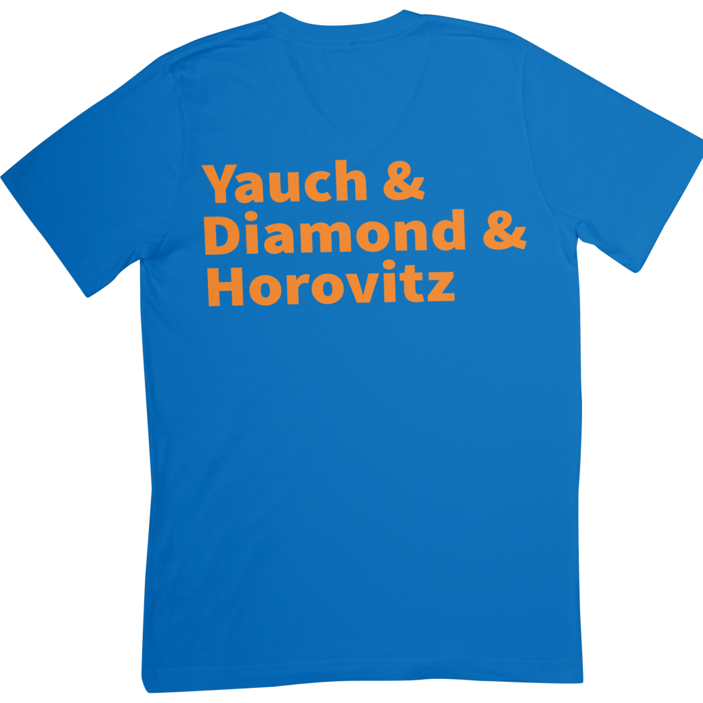 Yauch • Diamond • Horovitz Tee — Knicks Colors (Blue & Orange)