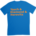 Yauch • Diamond • Horovitz Tee — Knicks Colors (Blue & Orange)