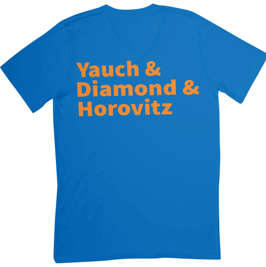 Yauch • Diamond • Horovitz Tee — Knicks Colors (Blue & Orange)