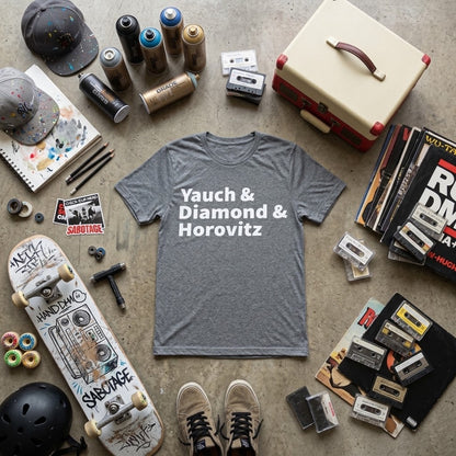 Yauch Diamond Horovitz Beastie Boys Dark Heather Gray Tee