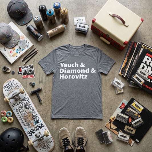 Yauch Diamond Horovitz Beastie Boys Dark Heather Gray Tee