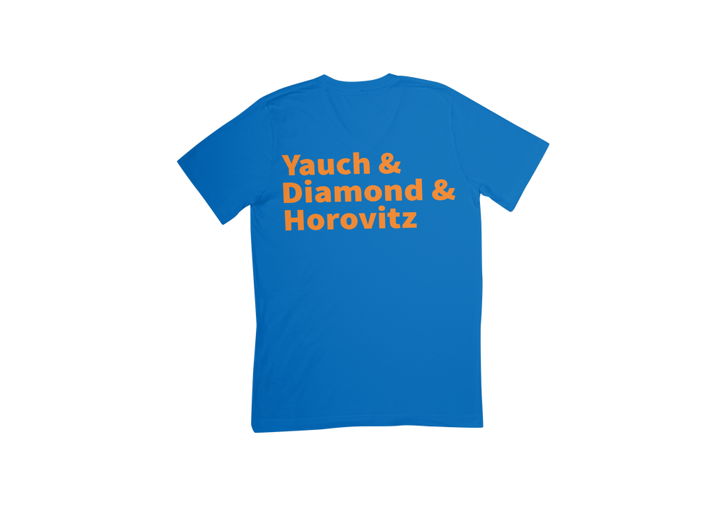 Yauch • Diamond • Horovitz Tee — Knicks Colors (Blue & Orange)