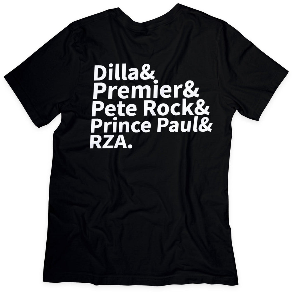 Old School Combo - Yauch, Diamond, and Horovitz (Beastie Boys) Tee, as well as a Dilla, Premier, Pete Rock, Prince Paul, and RZA Tee - OMFnG Tee's