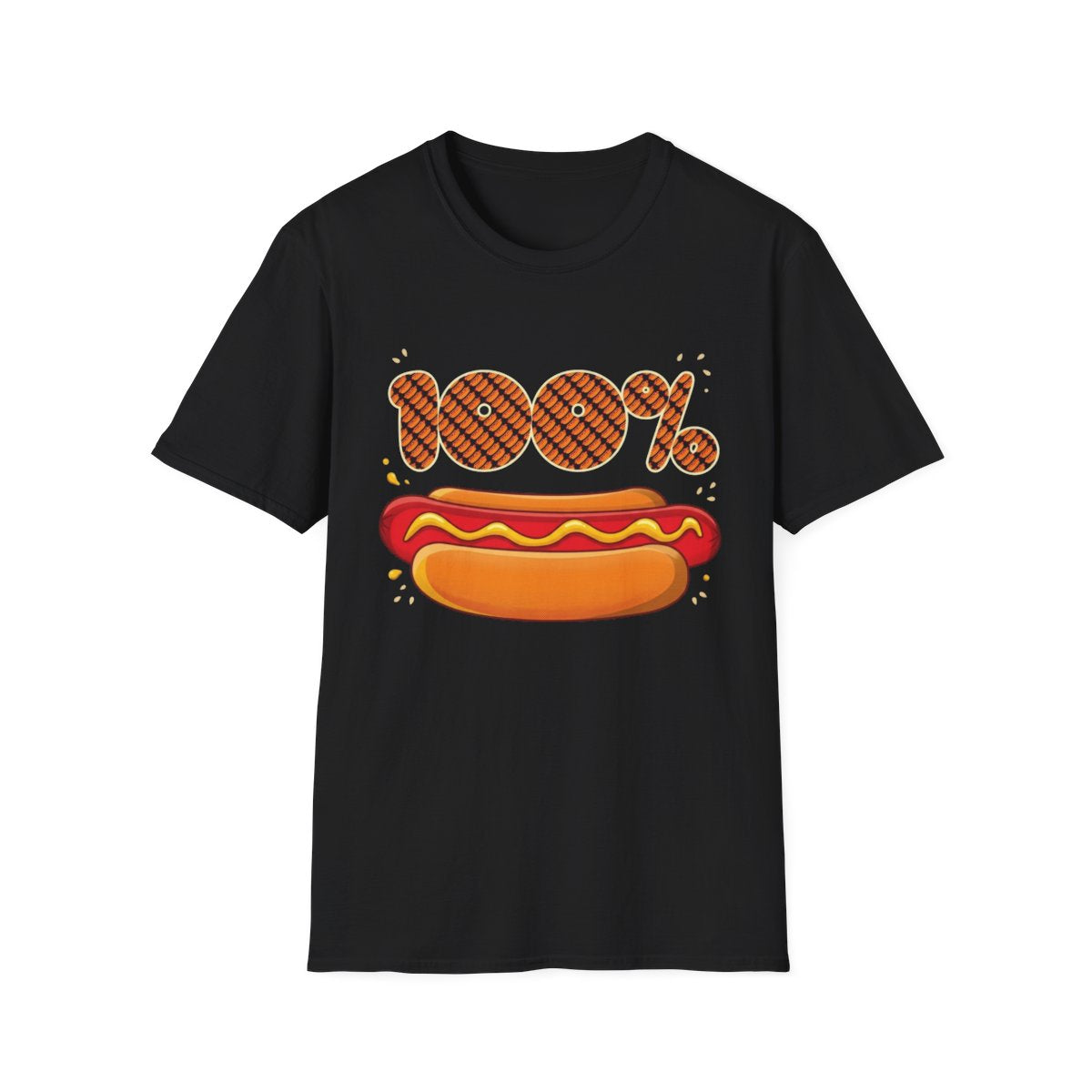 Hot Dog Lover T‑Shirt — 100% Hot Dog Graphic Tee