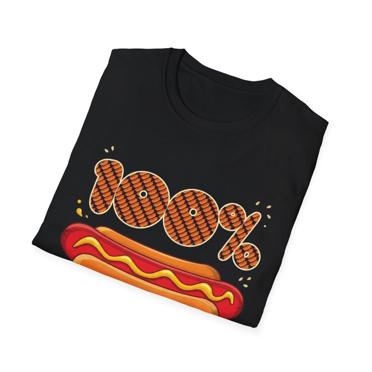 Hot Dog Lover T‑Shirt — 100% Hot Dog Graphic Tee