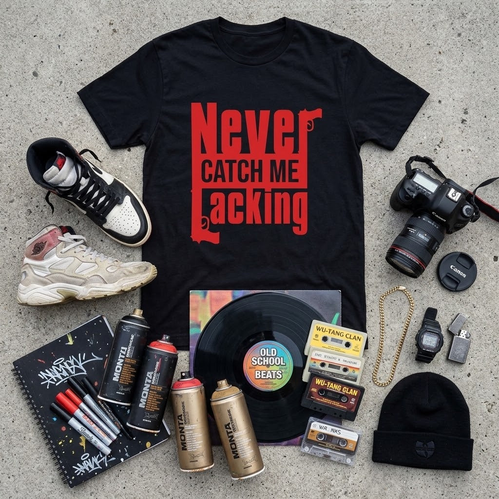 never catch me lacking graphic tee